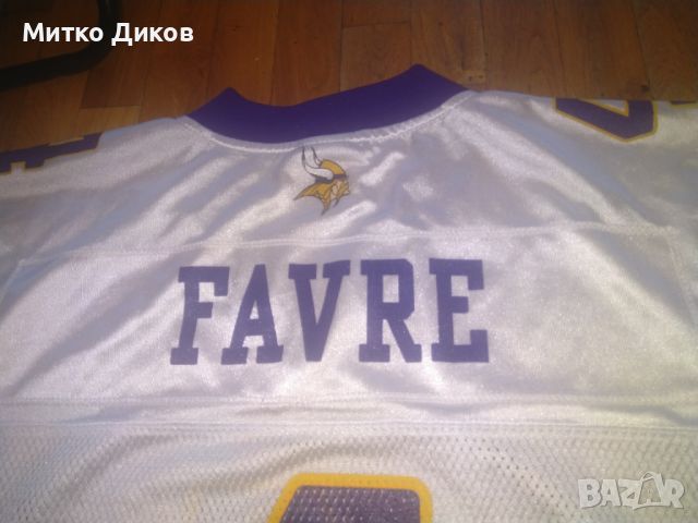 Brett Favre Minnesota Vikings NFL тениска №4 Reebok американски футбол размер M, снимка 13 - Други спортове - 45795938