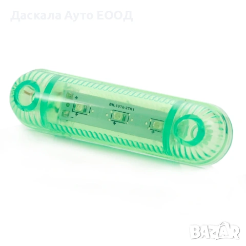 1бр. Диодни ЛЕД LED габарити с 3 SMD диода , ЗЕЛЕНИ , 12-24V L0072