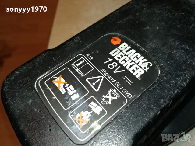 BLACK DECKER CHARGER+18V BATTERY PACK 1006240829, снимка 4 - Винтоверти - 46135612