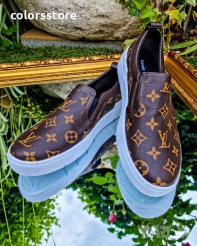 Мъжки кафяви кецове  Louis Vuitton-Pe 80Pe, снимка 2 - Кецове - 45873625