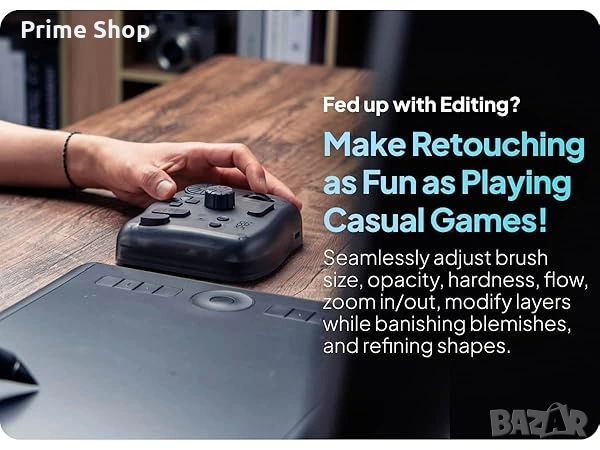 TourBox Elite: Bluetooth Контролер за Обработка на Снимки и Видео, снимка 11 - Джойстици и геймпадове - 53288292