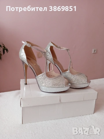 Дамски сандали на ток, снимка 2 - Дамски елегантни обувки - 53541065