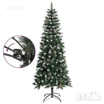 vidaXL Изкуствена коледна елха със стойка, зелена, 180 см, PVC (SKU:345175), снимка 3 - Декорация за дома - 48287454