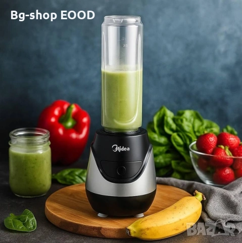Midea персонален блендер 600W, To-Go бутилка, мощен и компактен, снимка 8 - Блендери - 53932209