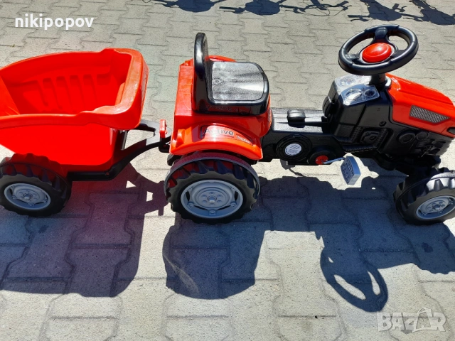 PILSAN Трактор Active с ремарке 07316 червен, снимка 2 - Детски велосипеди, триколки и коли - 53564665