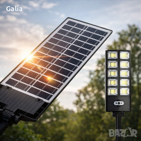 Led соларна улична лампа - сензор за движение и дистанционно управление, снимка 10 - Външни лампи - 54224040