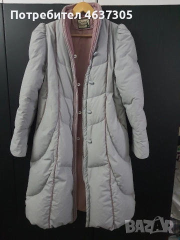 сиво марково ватирано еко палто