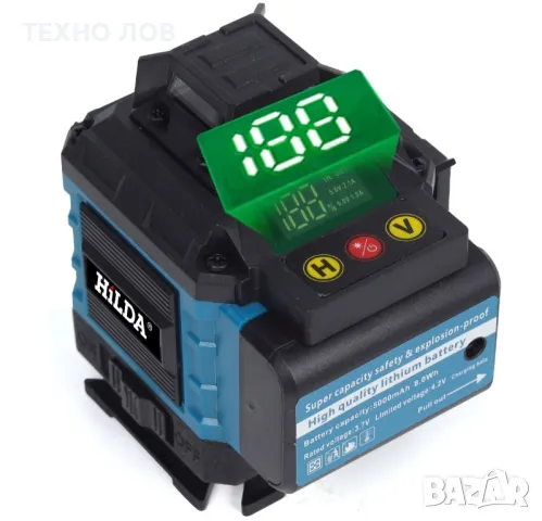 Лазарен нивелир 16 линии 4D 2 г. Гаранция 2 батерии пълен комплект + тринога

, снимка 12 - Измервателни инструменти - 49647372