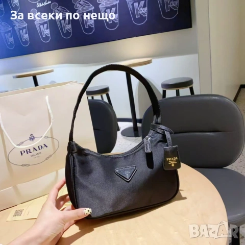 Prada Дамска Черна Чанта С Торбичка И Кутия На Марката Прада Код 66Btq14, снимка 3 - Чанти - 53754016