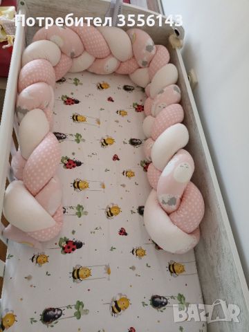 Плитка /обиколник/ за детска кошара или легло - розова, снимка 4 - Бебешки легла и матраци - 46254974