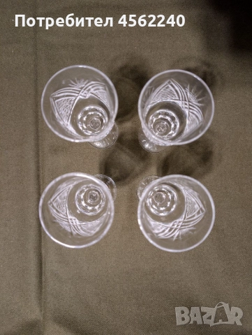 4 бр. кристални чаши за вино, снимка 2 - Чаши - 52653964