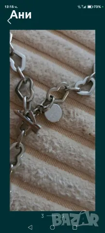стоманено италианско колие, снимка 3 - Колиета, медальони, синджири - 49868832