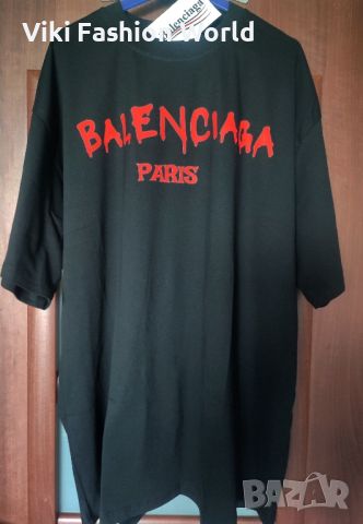 BALENCIAGA черна oversize тениска, снимка 3 - Тениски - 45682966