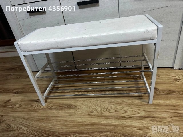 Продавам стойка за обувки с пейка, снимка 2 - Етажерки - 53854125