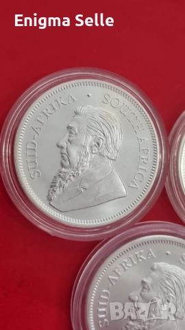 Сребърна Монета Кругерранд 31,1 гр , снимка 3 - Нумизматика и бонистика - 52883982