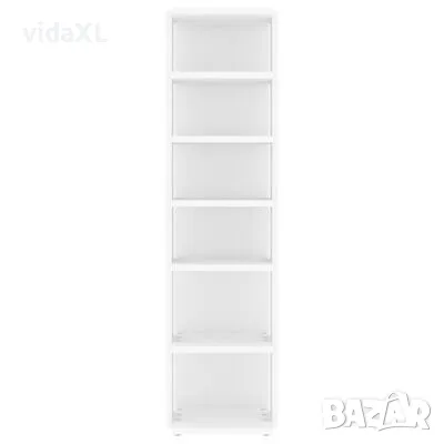 vidaXL Шкафове за обувки, 2 бр, бели, 27,5x27x102 см, инженерно дърво(SKU:808486), снимка 4 - Шкафове - 48122313