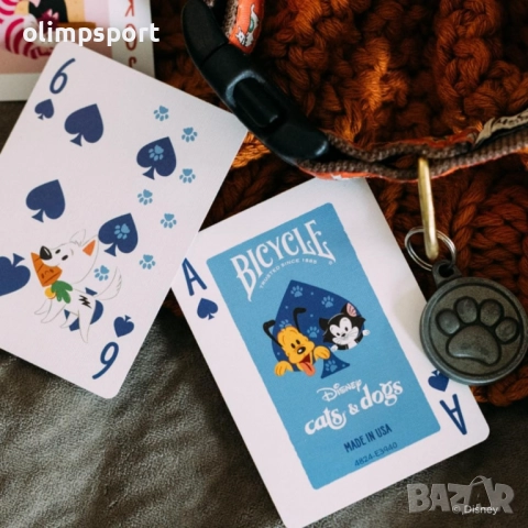 Карти за игра Bicycle Disney Cats and Dogs нови , снимка 5 - Карти за игра - 52791616