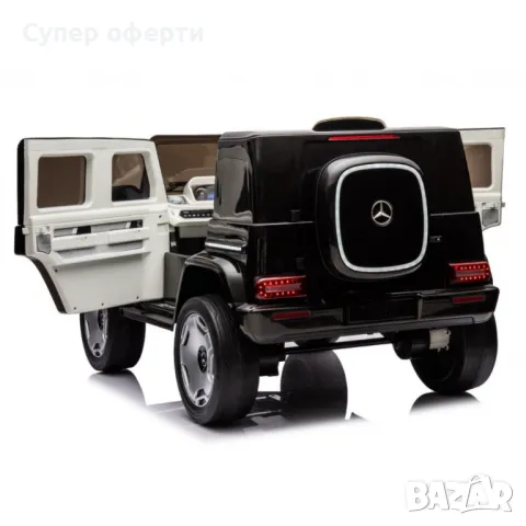 Акумулаторен джип Mercedes EQG Electric G-Class 12V с отварящи се врати меки гуми 4x4, снимка 8 - Детски велосипеди, триколки и коли - 48682696