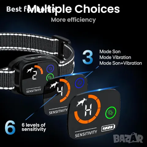 Нашийник против лай за кучета PatteSage, снимка 4 - За кучета - 49340899