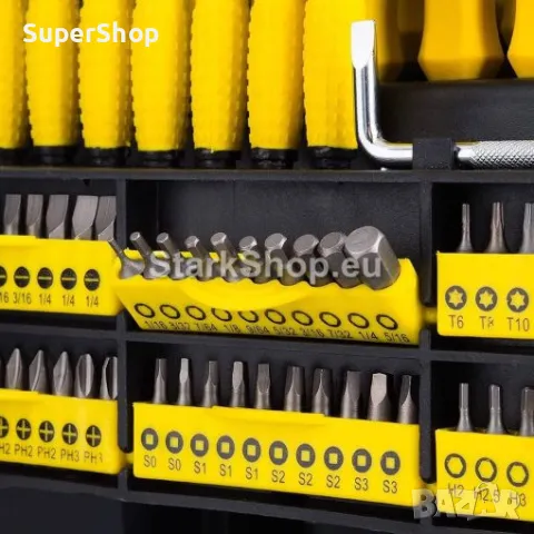 Комплект Отвертки и Битове 100 части STAHLMAYER, снимка 2 - Отвертки - 50096329
