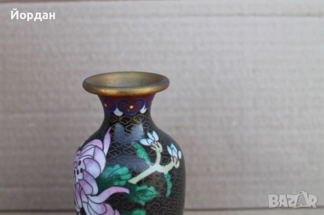 Китайска ваза ''Клоизоне'', снимка 4 - Вази - 46389019