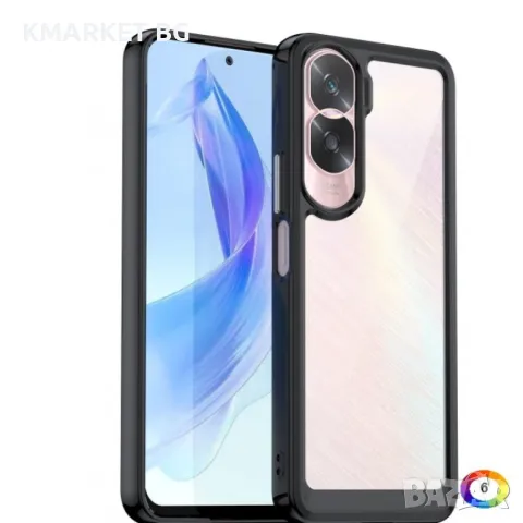 Honor 90 Lite Силиконов Калъф Transparent TPU и Протектор, снимка 2 - Калъфи, кейсове - 47875000