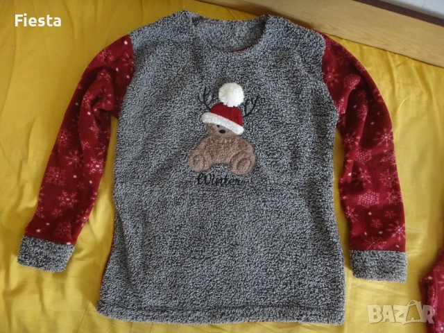 Нови 2 броя дамски поларени пижами, размер S, снимка 3 - Пижами - 53442980