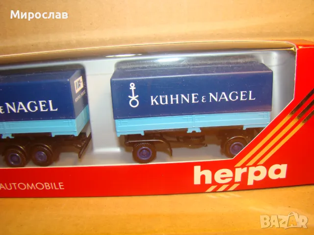 HERPA H0 1/87 MAN КАМИОН TIR ТИР МОДЕЛ ИГРАЧКА КОЛИЧКА, снимка 3 - Колекции - 48577410