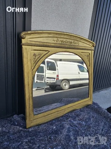 Ретро огледало дървено, снимка 1