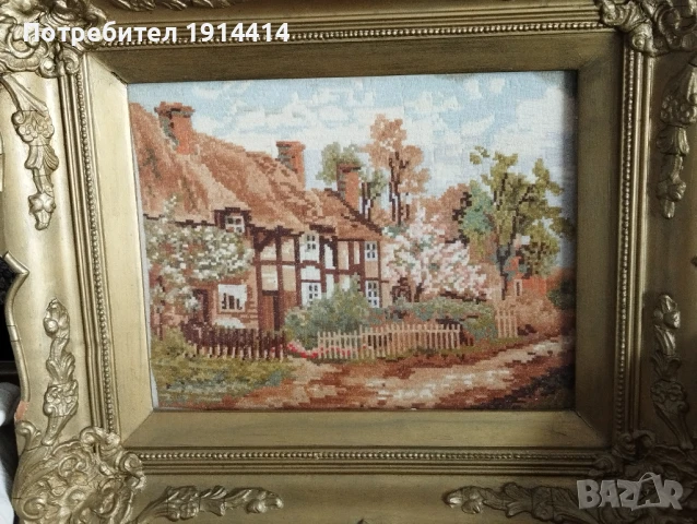 Гоблени по Вилер прецизно ушити по поръчка от специалист с DMC конци, снимка 18 - Гоблени - 50590587