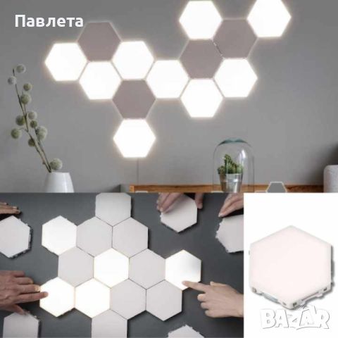 Модулен TOUCH LED панел тип „Honeycomb", снимка 1 - Лед осветление - 46800293