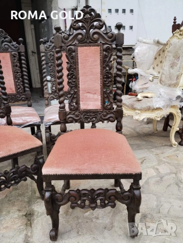 11 комплекта Антикварни столове, снимка 18 - Столове - 54264662