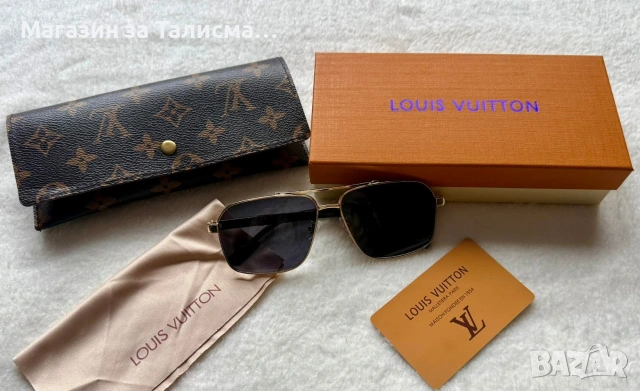 Слънчеви очила Louis Vuitton – метална рамка, с кутия и аксесоари, снимка 7 - Слънчеви и диоптрични очила - 53570442