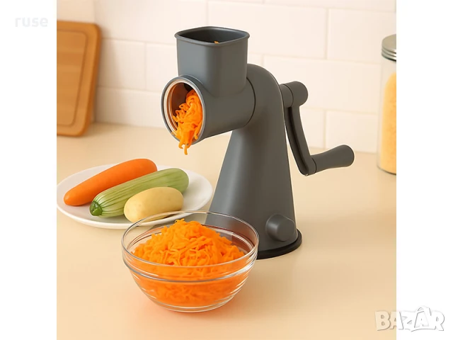 НОВИ! Мултифункционално ренде тип "мелачка" с 3 приставки Brio Easy Cosy, снимка 4 - Аксесоари за кухня - 51163857