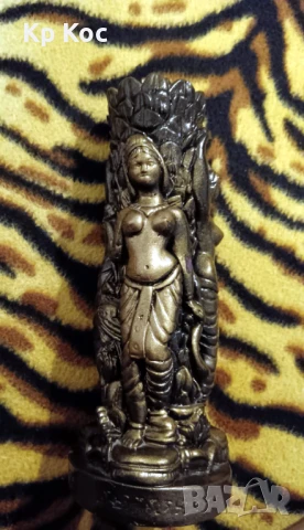 Винтидж ваза/свещник с флорални и индуистки орнаменти, снимка 7 - Антикварни и старинни предмети - 50989131