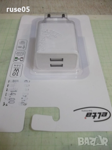 Зарядно "elta" с два USB изхода ново, снимка 3 - Оригинални зарядни - 52136435