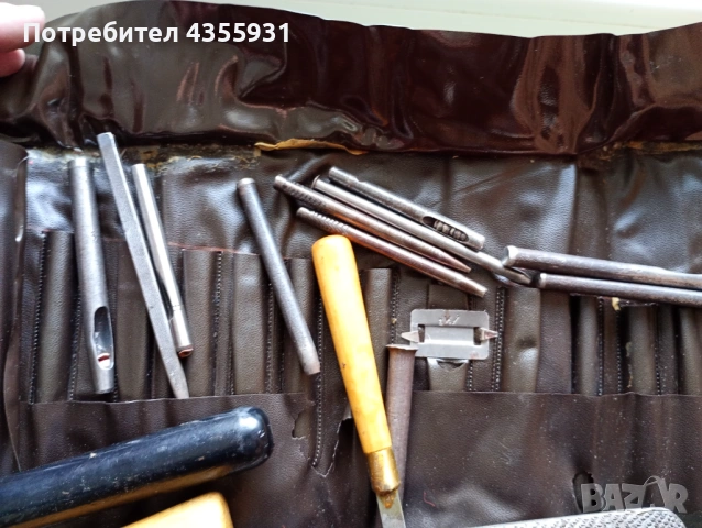 Стар Винтидж кожарски комплект – рядък соц стил!, снимка 9 - Антикварни и старинни предмети - 53474935