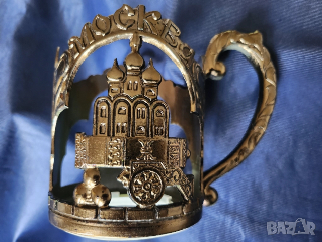 подстакан МГ Университет - посребрен мелхиор за 200-год., /и рядък голям подстакан Москва за халби.., снимка 8 - Други ценни предмети - 51226615