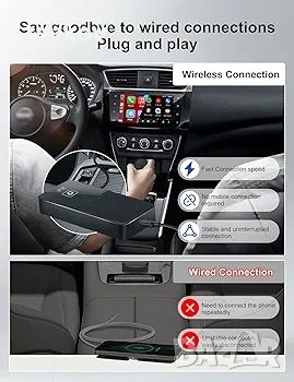 безжичен Apple CarPlay Android Auto адаптер за фабричен кабел CarPlay Безжичен CarPlay Android Auto, снимка 7 - Друга електроника - 46351215