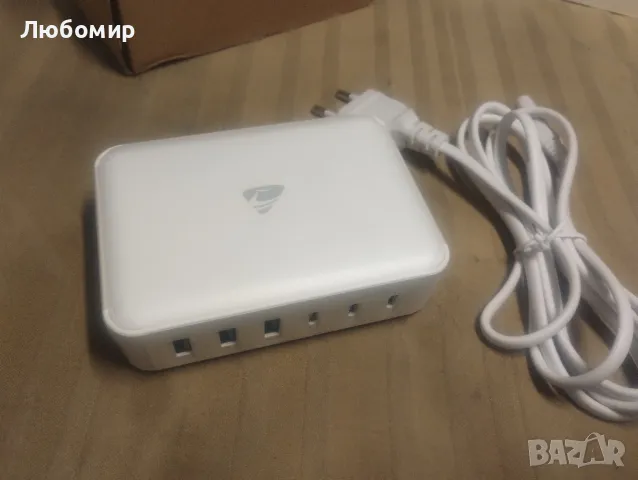 USB C зарядно устройство, 165W GaN 6-портова USB C зарядна станция PD USB C & QC USB A стенно

, снимка 2 - Друга електроника - 48948759