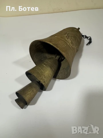 Бронзов звънец, чан, хлопка, снимка 6 - Антикварни и старинни предмети - 51403293
