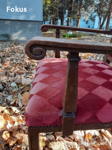 Прекрасен антикварен стол кресло много стар но запазен, снимка 5 - Антикварни и старинни предмети - 53448868