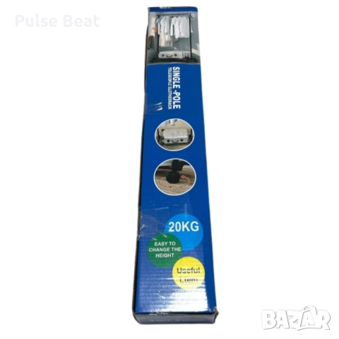 Сгъваема стойка за дрехи от неръждаема стомана, еднополюсна с колелца за дома