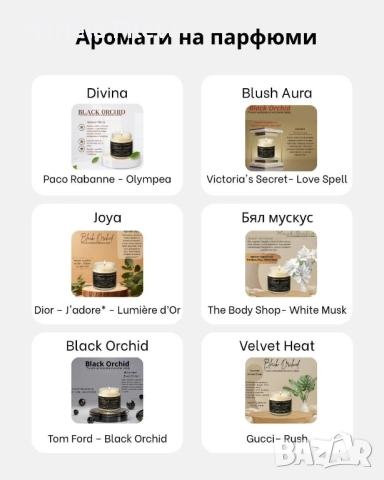 Парфюмни Масажни Свещи!, снимка 2 - Козметика за тяло - 52463345