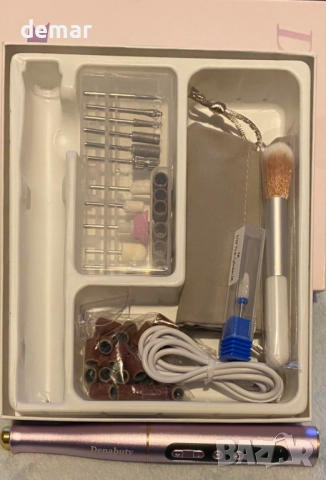 Безжична електрическа пила за нокти 13 в 1, 35000 об/мин, 5 скорости, виолетова, снимка 9 - Продукти за маникюр - 52736009