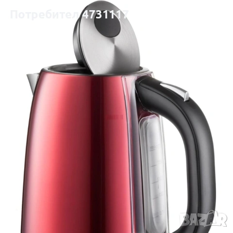 Grundig електрическа кана, червен, 1.7 литра. Германия, снимка 6 - Кани - 53478222