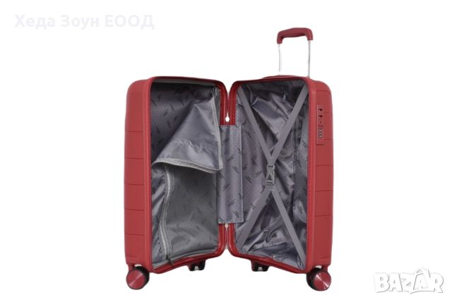Куфар за ръчен багаж 55 х 37 х 20см от Полипропилен с четири двойни колелца, снимка 4 - Куфари - 45876580
