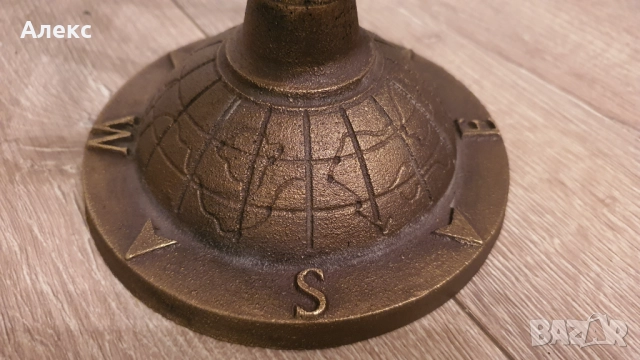 Голям Чугунен слънчев часовник, патина мед! 2.6кг, снимка 5 - Антикварни и старинни предмети - 51468051