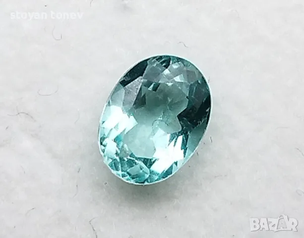 Параиба турмалин с перфектна чистота и цвят - 0.61кт.! Нов! Сертификат!, снимка 10 - Други - 49703400