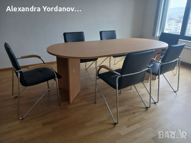 Конферентна маса + 6 офис стола, снимка 4 - Маси - 53947231